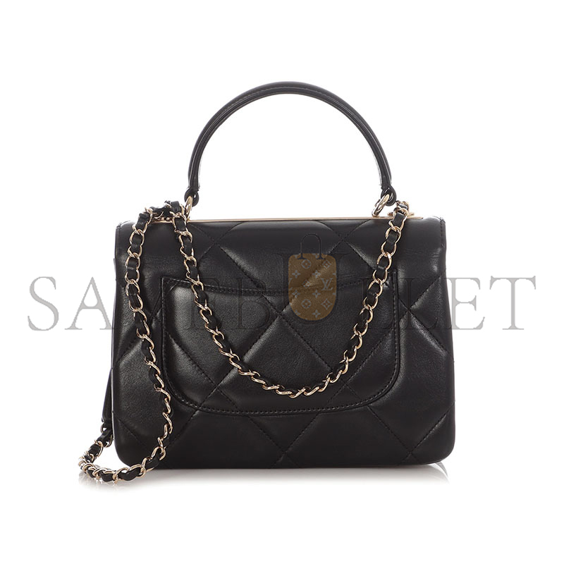 Ch**el master quilted lambskin small trendy cc flap bag (25*17*7.5cm)